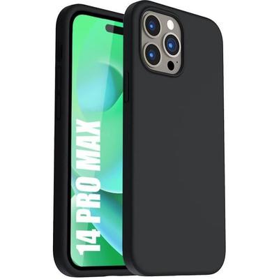 Silicone Case - EF CONNECTION - for iPhone 14 Pro Max - Ultra Slim - Shockproof - Black