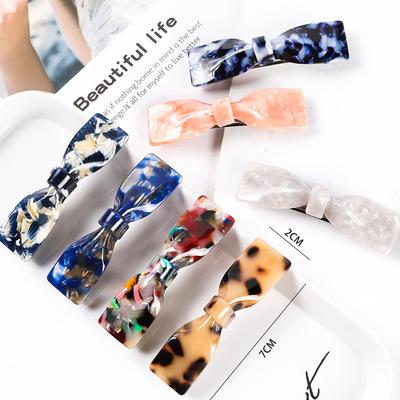 Fashion Hair Clips for Women Acetate Hair Clip Elegant Colorful Bow Hair Barrettes Girls Hair Accessories Hairclip  New