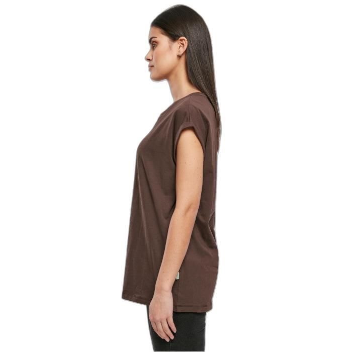 Women's Urban Classics Organic Extended Shoulder T-shirt - Brown - L