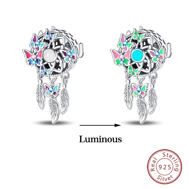 Kupferfarbene Im Dunkeln leuchtende Glühwürmchen Honigbiene Stern Anhänger Perlen Passen Qikaola Original Armbänder Feiner DIY Schmuck Geschenk