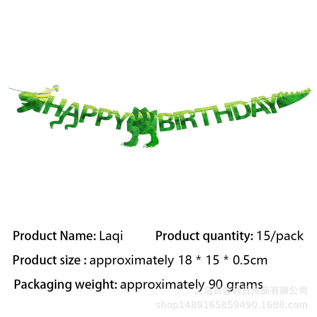 Dinosaur Themed Party Supplies Birthday Decorations Disposable Tableware Banners Flag Paper Plates Paper Towels