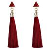 1pair Bohemian Women Ethnic Hanging Rope Tassel Earrings