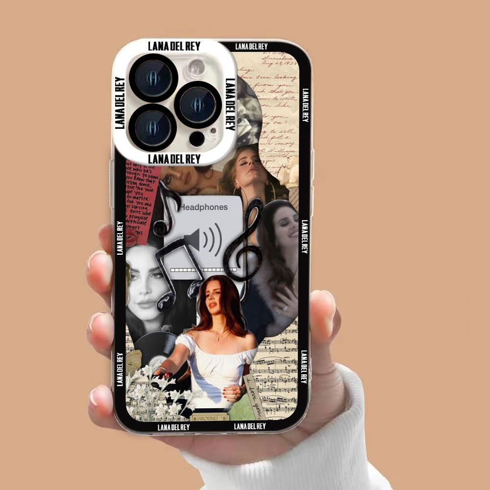 Singer L-Lana Del Rey Cover Clear Phone Case For iPhone Apple 17 17E AIR 16E 16 15 14 12 13 11 Pro 8 7 Plus Max TPU Case Shell