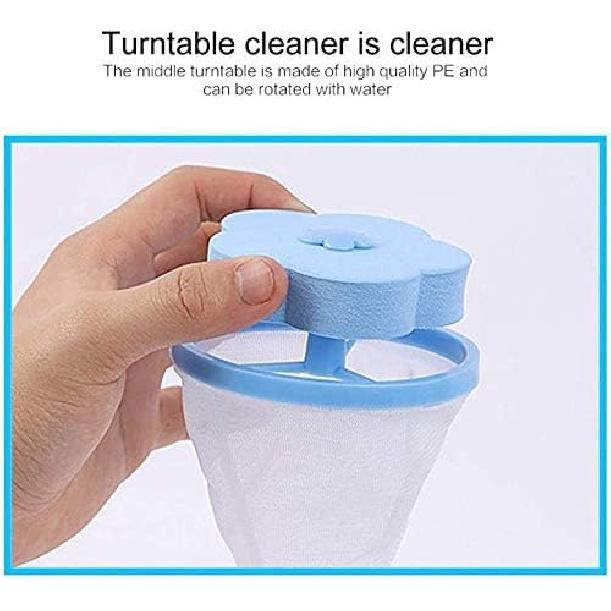 Washing Machine Floating Lint Mesh Bag Hair Filter Net Pouch, Floating Washing Machine Filter Washer Lint Trap (4Pack)