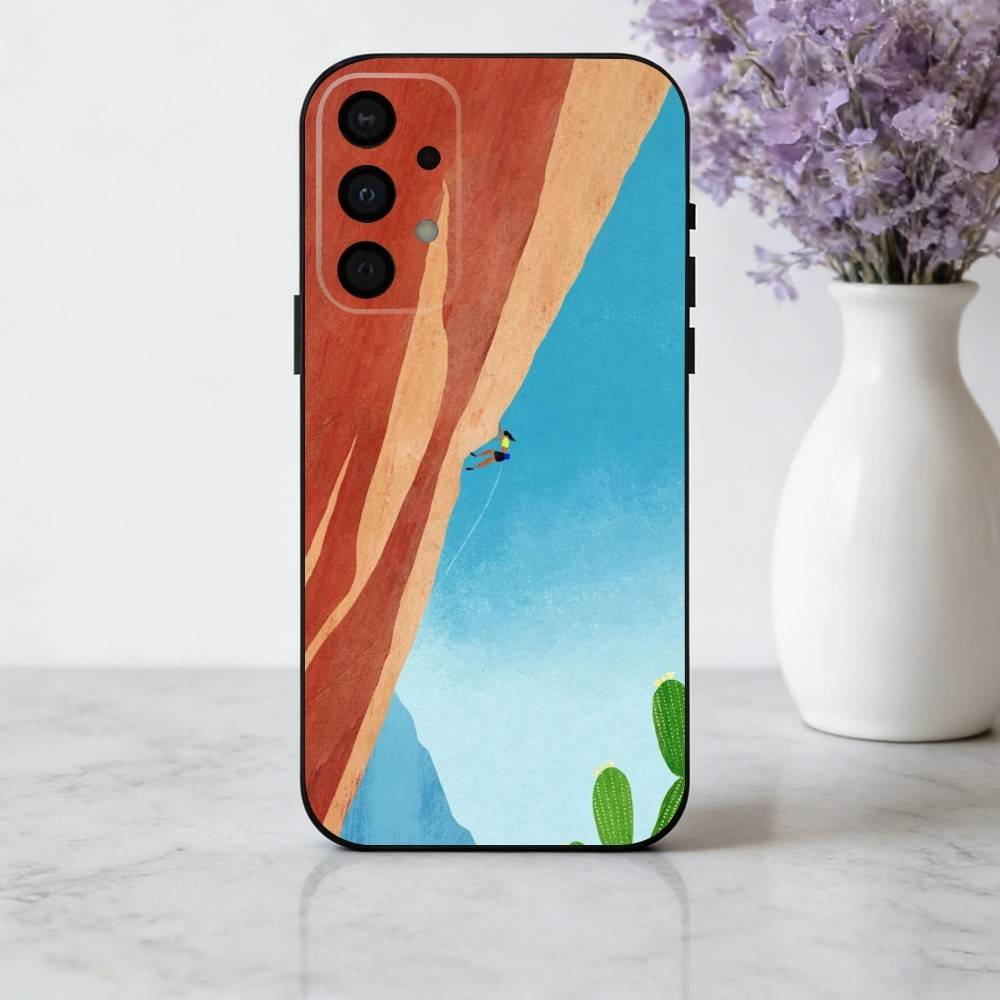 R-Rock C-Kletterwand Kunst Handyhülle Für Samsung Galaxy A73,A72,A71,A70,A53,A52,A51,Andere Weiche Schwarze Hülle