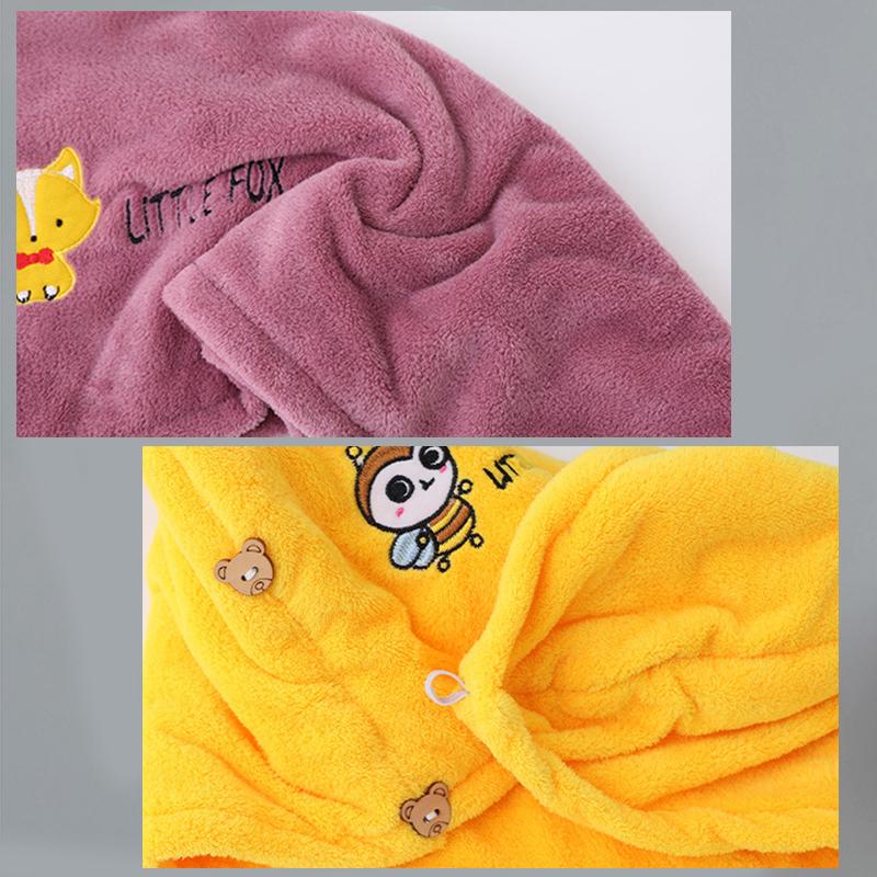 Magic Shower Hat Made of Microfiber, Double-layer Embroidery Towel, Bath Caps, A Hat for Dry Hair, A Quick -drying Soft Hat for A Lady, A Turban