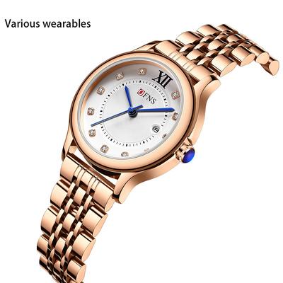 Quartz Watch, Personalized and Trendy Ladies Light Luxury Elegant Casual Calendar Waterproof Watch