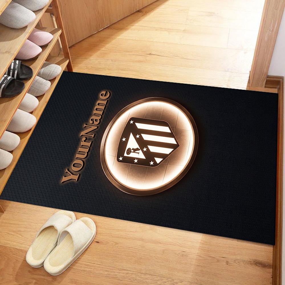 Atletico Madrid Customize Text Floor Mat Perfect for Balcony Dining Room Hallway Bedrooms Anti-slip Rug Decorate Offices Spiritual Gift