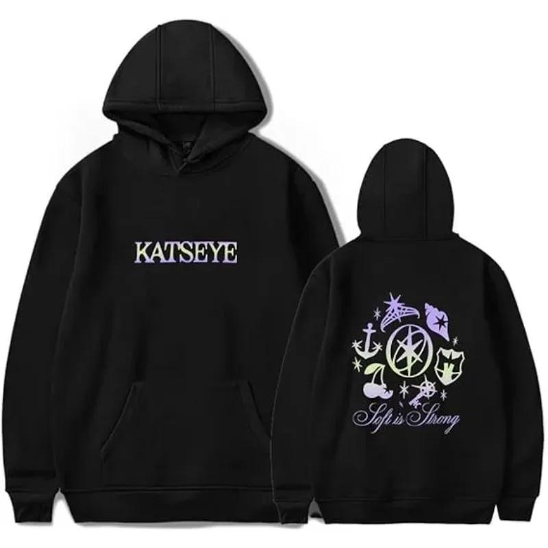Katseye hombres y mujeres Casual sudaderas con capucha de gran tamaño jerseys de manga larga espesar pareja Sudadera con capucha