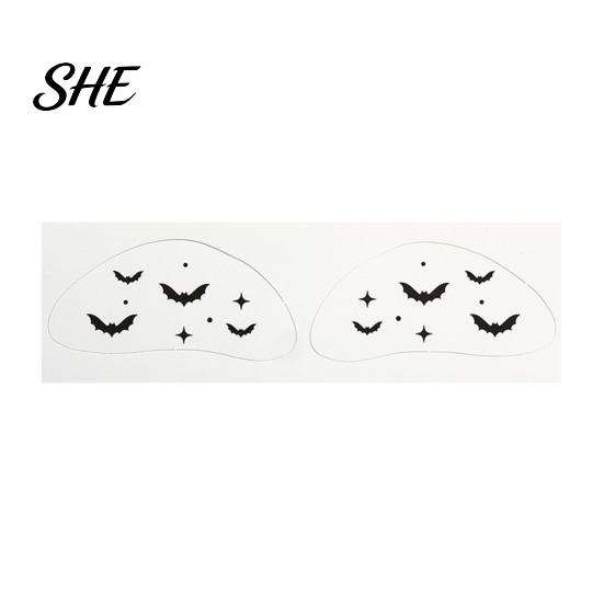 Realistic Tattoo Effects Halloween Makeup Eye Temporary Tattoos, Waterproof Spider Web Bat Eyeliner Spooky Party Supplies Shadow Sticker for
