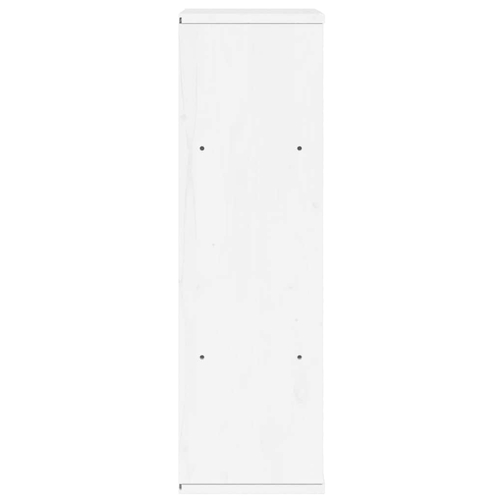 Side Cabinet ODDA White 40x24x79 Cm Solid Pine Wood