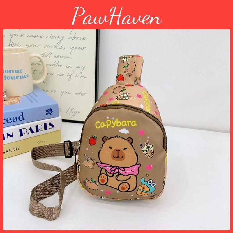 Children Unisex Capybara Cartoon Animal Chest Pack Lightweight Crossbody Bag