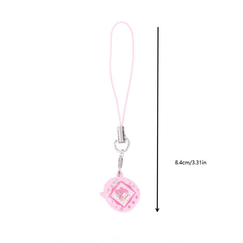 Sanrio Hello Kitty Tamagotchi Kolye Sevimli Mini Kt Çizgi Film Telefon Zinciri Harajuku Tarzı Sanrio Telefon Kolyesi