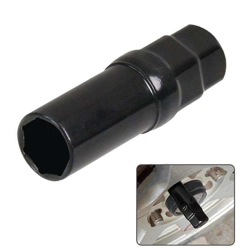 כלי מפתח מכוונן 16.5 מ"מ להנעת אום גלגל 7 חריצים כלי להסרת שקע אום גלגל עבור מפתחות שקע 19 מ"מ 3/4 אינץ' 21 מ"מ 13/16 אינץ'