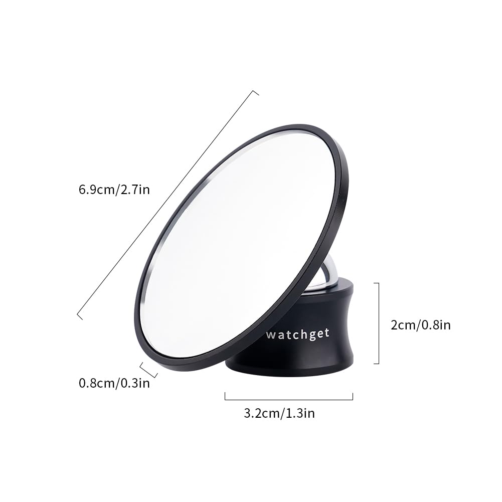 watchget Espresso Shot Coffee Brewing Bottomless Portafilter Magnetic Coffee Flow Observation Black Mirror, Mirror, 360° Rotating, Compatible,