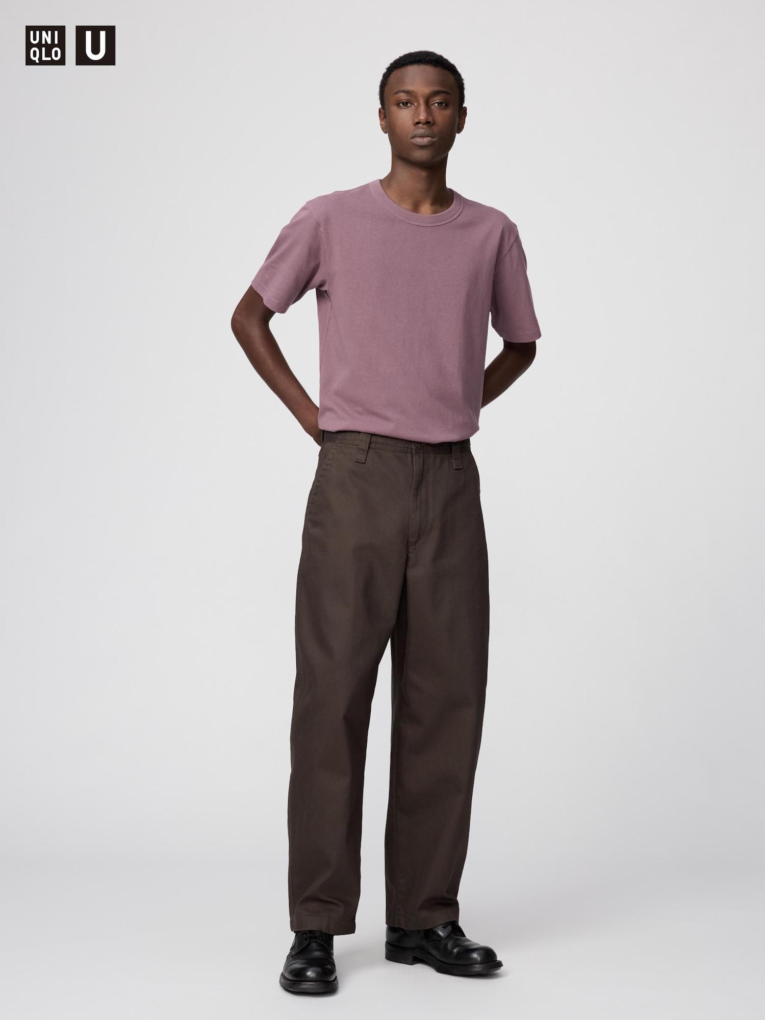 

Uniqlo Широкие брюки чинос, длина штанины 72,5 74,5 см 39 DARK BROWN/MEN 105