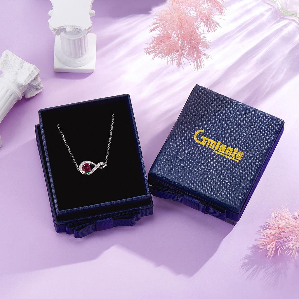 Gemlanto 925 Sterling Silver Bracelet with Ruby and July 18K Gold Gift Wrapping Perfect for Birthdays Birthstone, Plated, Available,