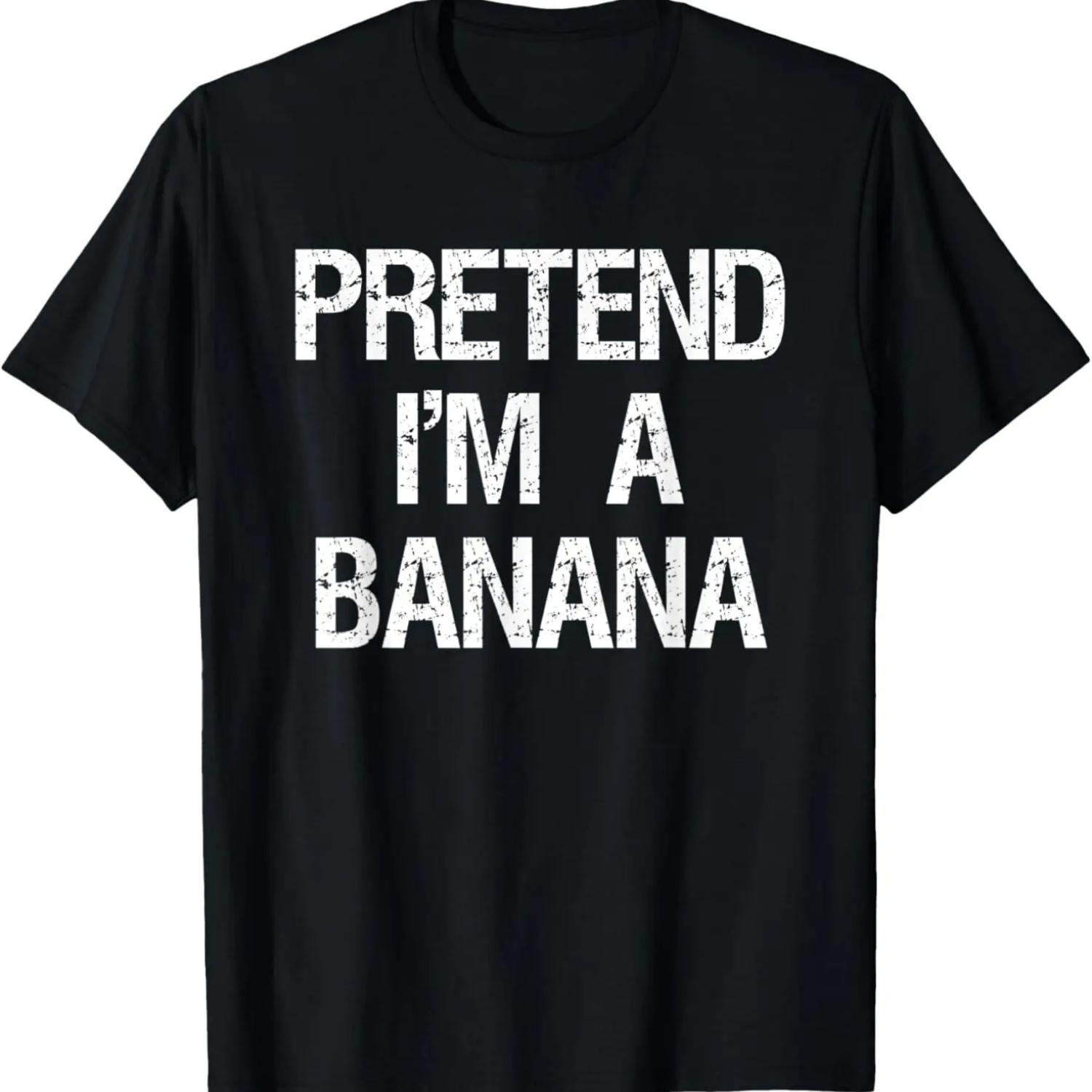 Pretend I m A Banana Funny Lazy Halloween Costume Outfit T-Shirt S