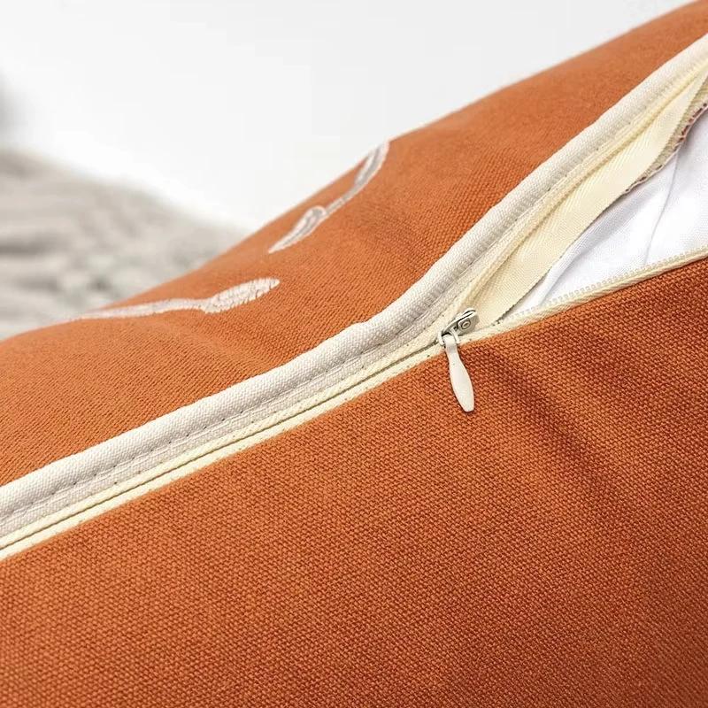 30x50cm 45x45cm Zierkissen Stickerei Kissenbezug Pferd Orange Farbe Luxus Weiß Farbe Sofakissen Ohne Füllung