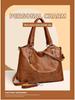 Spring Women's Large Retro Versatile Tote Handbag - European & American Style Shoulder/Crossbody Bag