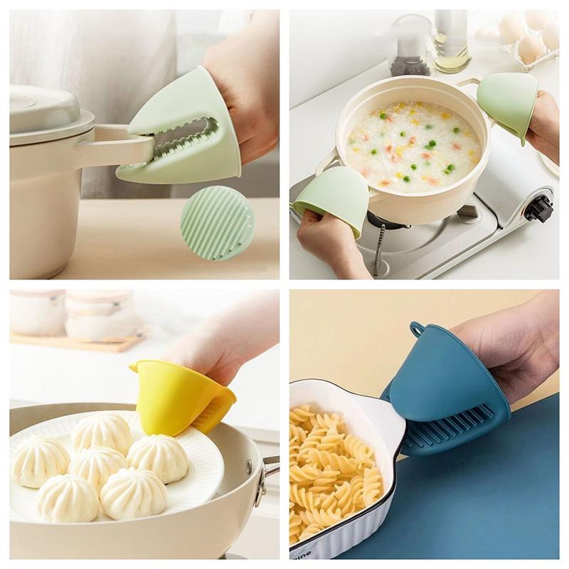 Thickened Silicone Heat Resistant Gloves Non Slip Oven Mitts Microwave Safe Kitchen Gloves For Baking Cooking