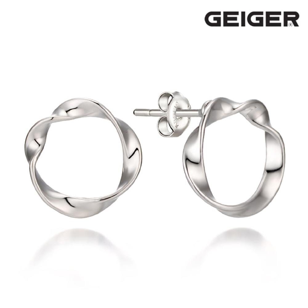 Wave Round Silver Earrings Gisvee085