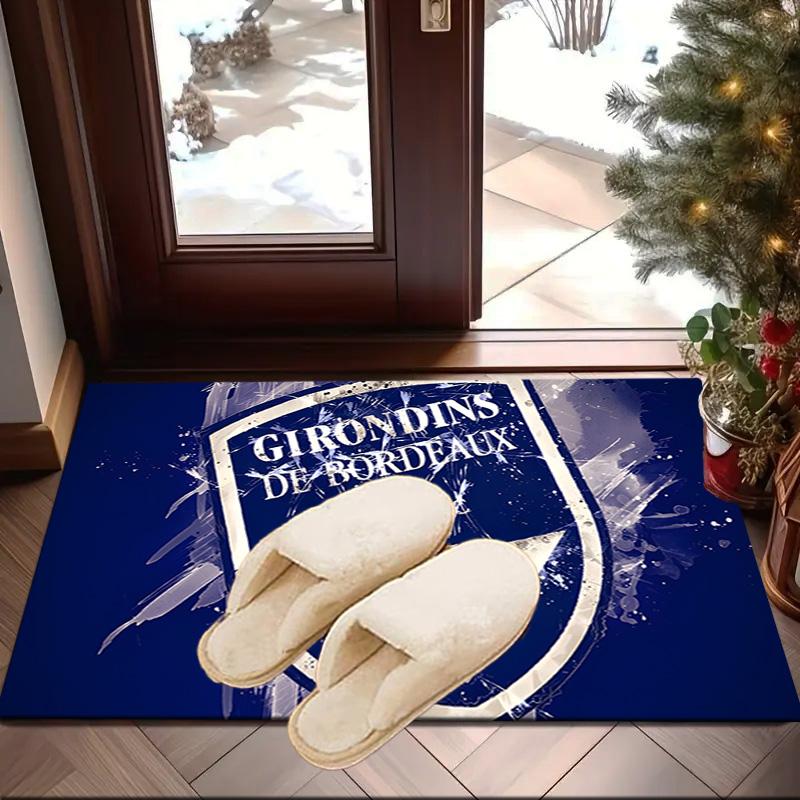 Giron-de Football Crest Printed Area Rug for Office, Chair Rug, Decorative Carpet Floor Mat, Large Size Fan gifts Christmas gifts