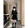 French Xiaoxiang Hepburn Style Black Dress Children's Early Autumn New Temperament Waist Short Skirt