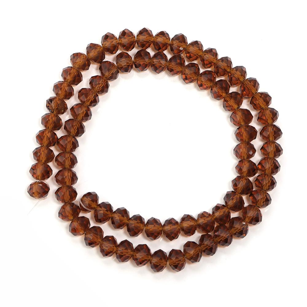 3 4 6 8 10mm Deep Brown Faceted Crystal Beads Glass Beads Loose Spacer Bead For Jewelry Making DIY Bracelet Necklace Accessories