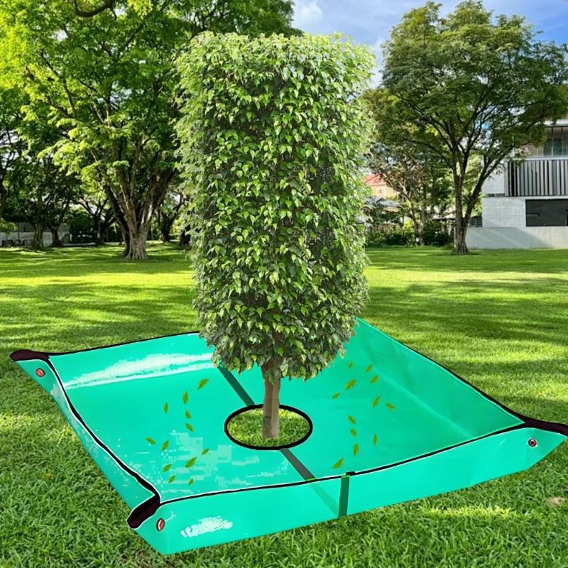 Pflanzenabdeckplane für den Außenbereich, Laubauffangmatte, leicht zu reinigen, Gartendecke, Astschnitt-Reinigungsmatte, faltbare Gartentarp