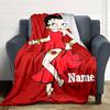 Custom Name Betty Boop Dance Party Party Blanket For Couch Bed Plush Cozy Fuzzy Blanket Super Soft Warm Blankets For Fall And Winter 09166