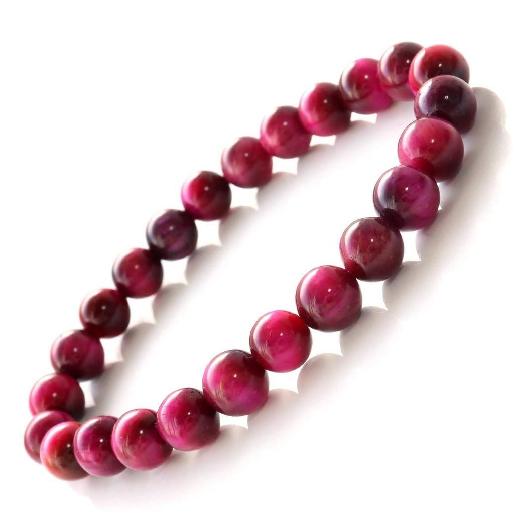 Pink Tiger Eye Tiger Eye Natural Power Inner 21cm [GOLD STONE] Bracelet, 8mm, Stone, Stone, Stone, Diameter Approx.