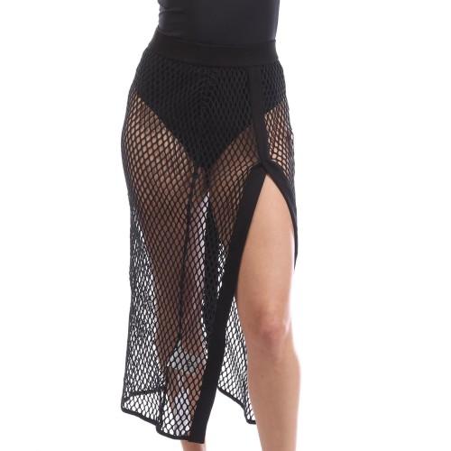 Off White Womens/Ladies Logo Mesh Maxi Skirt