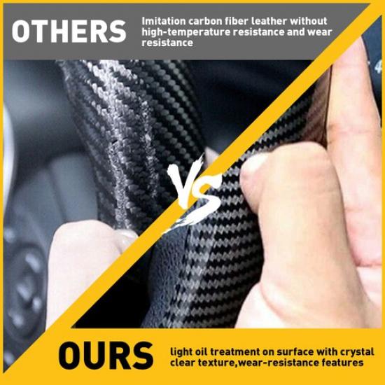 Couvre-booster de volant universel en fibre de carbone pour voiture Accessoires antidérapants EXV