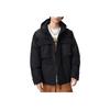 Li Ning Sports Trend Series Logo Zipper Hooded Down Jacket Unisex Jacket Black AYMS057-3