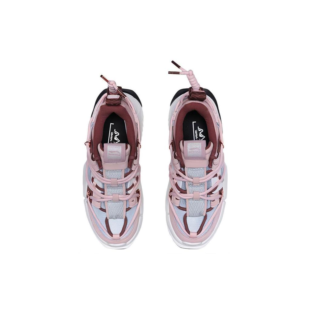 Li Ning Pangu, Cherry Blossom Abrasion Resistant Breathable Low top Casual Shoes Women's Rose Umber AGLQ182-2