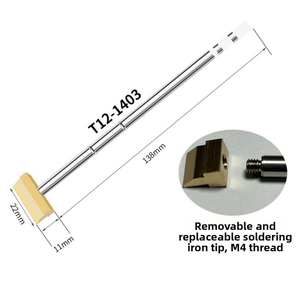 Brass Spade Soldering Iron Tip Smooth Tinning Shovel Shape T12 Spade Tip Fast Heat Conduction Detachable Soldering Tip