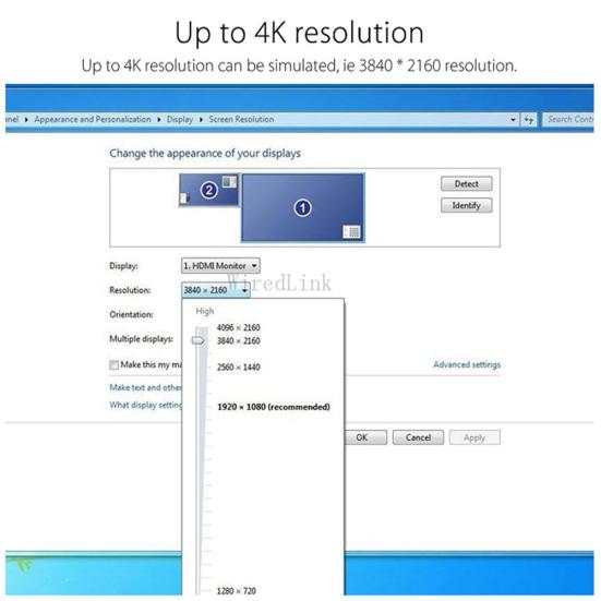 4K 3840x2160 60Hz Virtual HDMI-compatible Display Emulator Plug Headless Ghost EDID Dummy