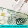 Floral Bath Mat Non-Slip Absorbent Quick Dry, Thick Sponge Bathroom Carpet, Small Fresh European Style Floor Rug for Bath Decor