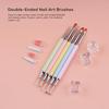Nail Brush Set Gel Nail Brush Includes Fine Liner Flat French Dotting Gel Nail Art (5 Pieces) Set, Brush, Brush, Round/Oval Brush, Brush, Pen, Brush,