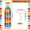 60 Piezas Botellas de Arte con Arena 120ml Botellas de Poción de Plástico Contenedor de Arena de Botella de Plástico Botellas de Arte con Arena de Plástico Bote de Arena de Colores DIY