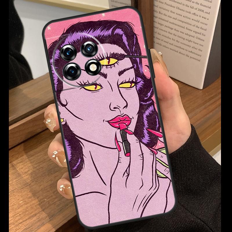Hippie Grunge Art Case For OnePlus 15R 13R 13T 12R 15 13 12 11 10 Pro 10T Nord CE 3 4 Lite N20 N30 Nord 5 Cover