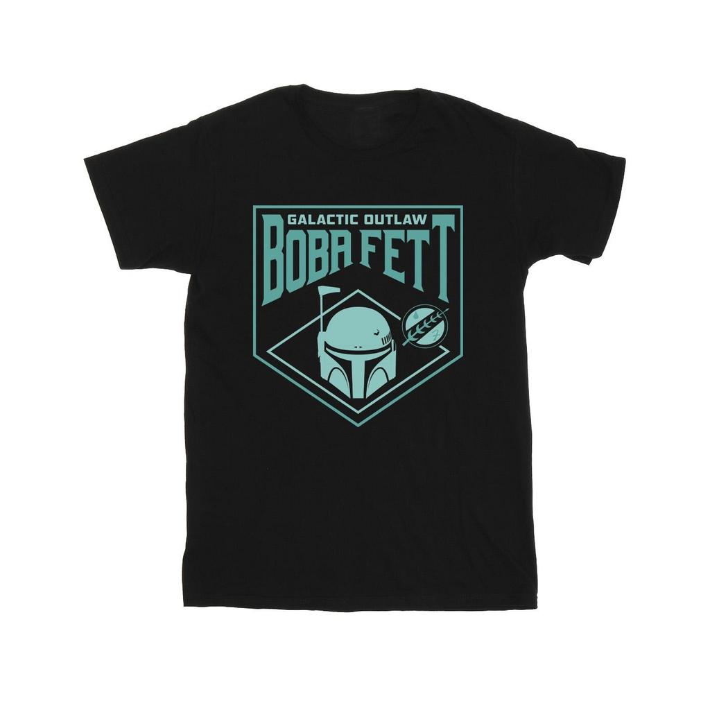STAR WARS Mens The Book Of Boba Fett Galactic Helm Chest T-Shirt