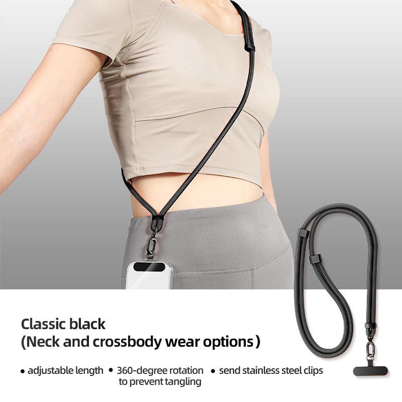 Handy-Lanyard Verstellbares Abnehmbares Halsband Outdoor Universal Umhängeband Kartenclip für Handyhülle