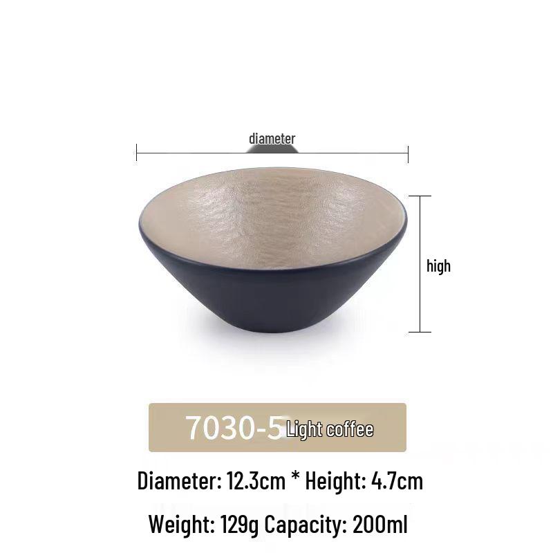 Melamine Japanese Conical Hat Bowl - Large Plastic Soup, Rice, and Noodle Bowl