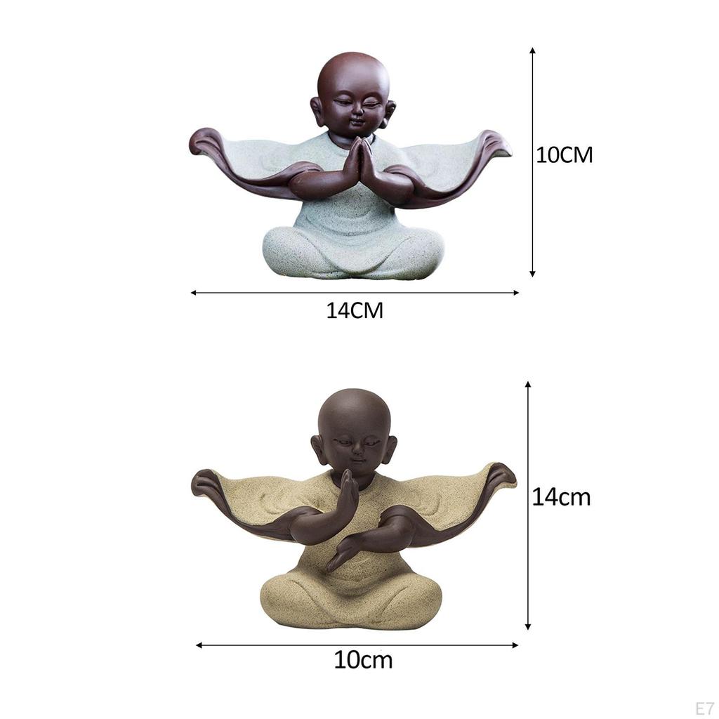 Buddhist Figurine Ceramic Monk Statue for Home And Office Decor