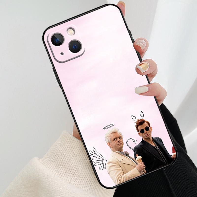 Good Omens Case For iPhone 12 11 13 14 15 16 Pro Max Mini Cover For iPhone XR X XS Max Plus Phone Case