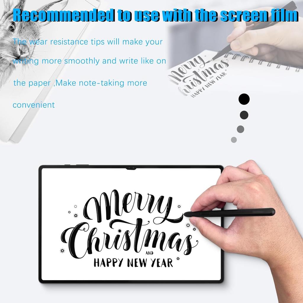 2 Pack Titanium Alloy Replacement Nibs Compatible with Galaxy Z Fold 4/3 S Pen and S Pen Pro Stylus Pen, No Wear Out Replacement Pencil Tips fits for