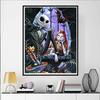 Disney Diamond Painting Jack Sally Dark Fairy Tale Illustration 5D Diamond Painting Art Embroidery Cross Stitch Room Decoration