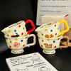 Cute Cute Pet Ceramic Mug Creative Polka Dot Hand-Squeezed Goblet Personalized Office Coffee Cup Souvenir